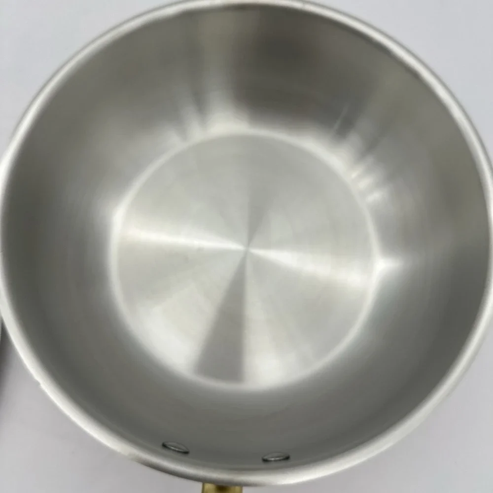 Made In Cookware Stainless Steel 3 qt Saucier w/ Lid Gold Handles - New